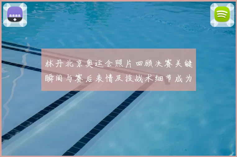 林丹北京奥运会照片回顾决赛关键瞬间与赛后表情及技战术细节成为看点